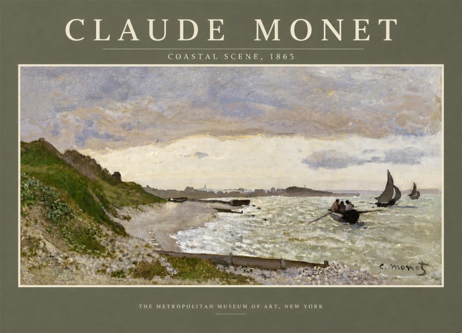 Monet Coastal Scene No4 - Juliste