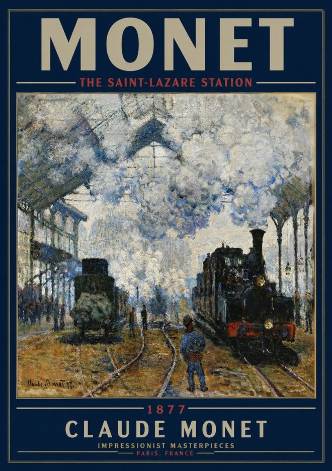 Monet The Saint-lazare Station No3 - Juliste