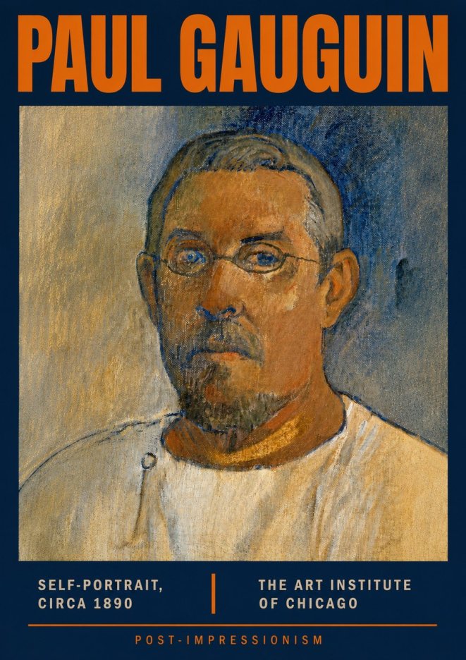 Paul Gauguin Self-portrait I No3 - Juliste