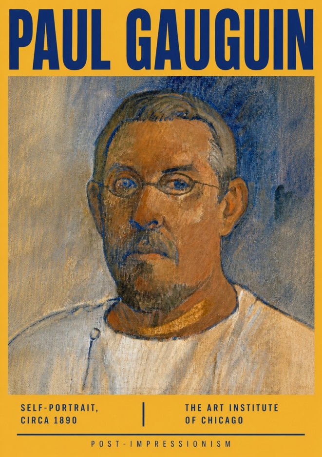 Paul Gauguin Self-portrait I No5 - Juliste