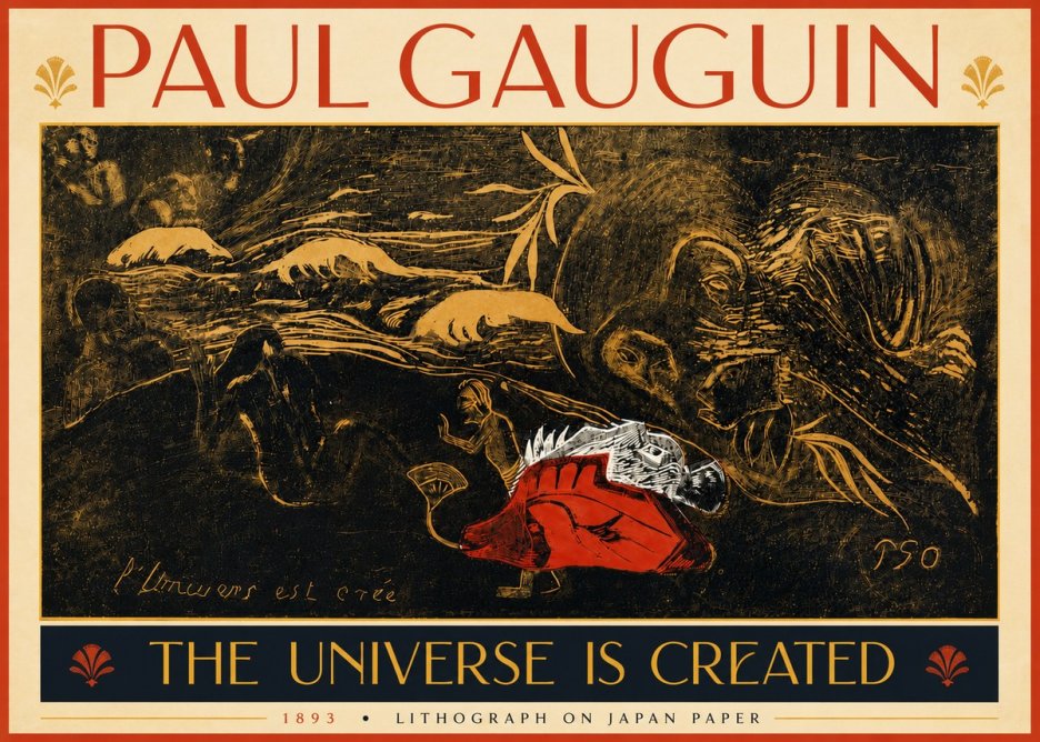 Paul Gauguin The Universe Is Created III No5 - Juliste