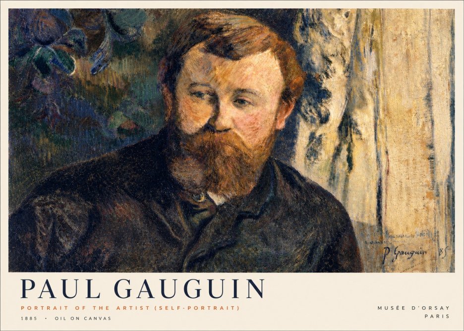 Paul Gauguin Portrait of the Artist (Self-portrait) No3 - Juliste