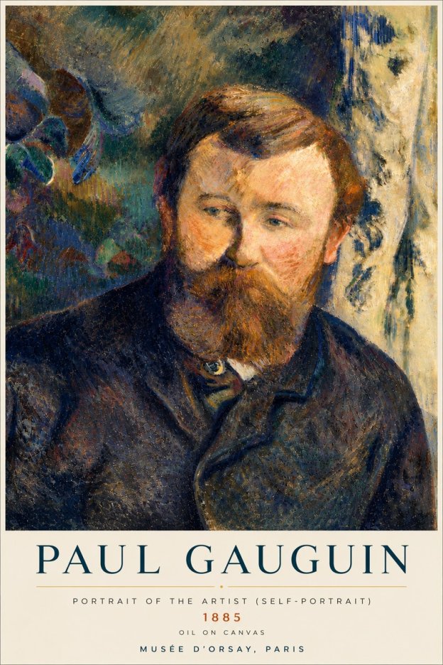 Paul Gauguin Portrait of the Artist (Self-portrait) No4 - Juliste