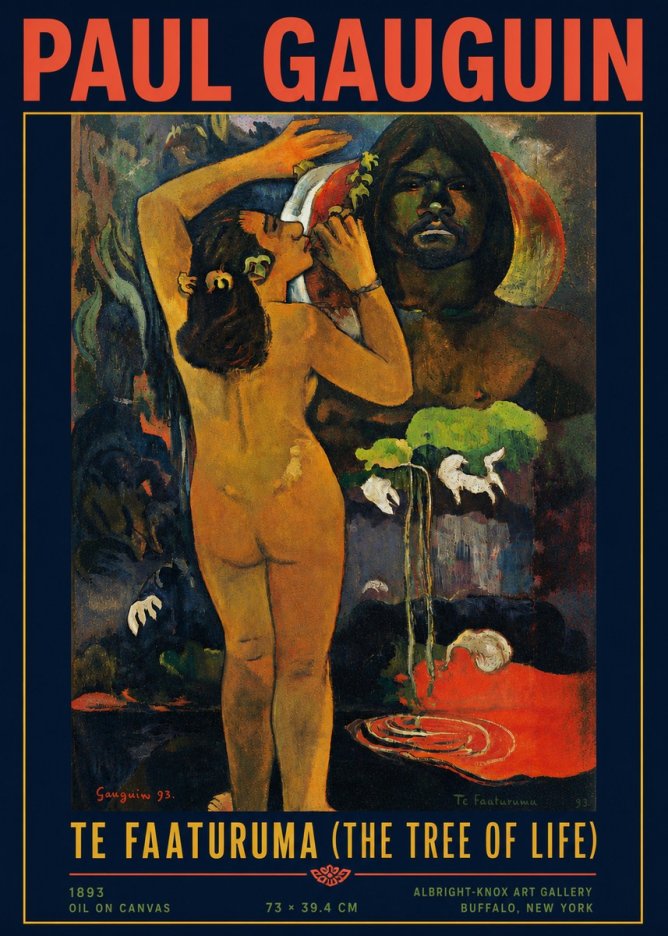 Paul Gauguin Te Faaturuma (the Tree of Life) No4 - Juliste