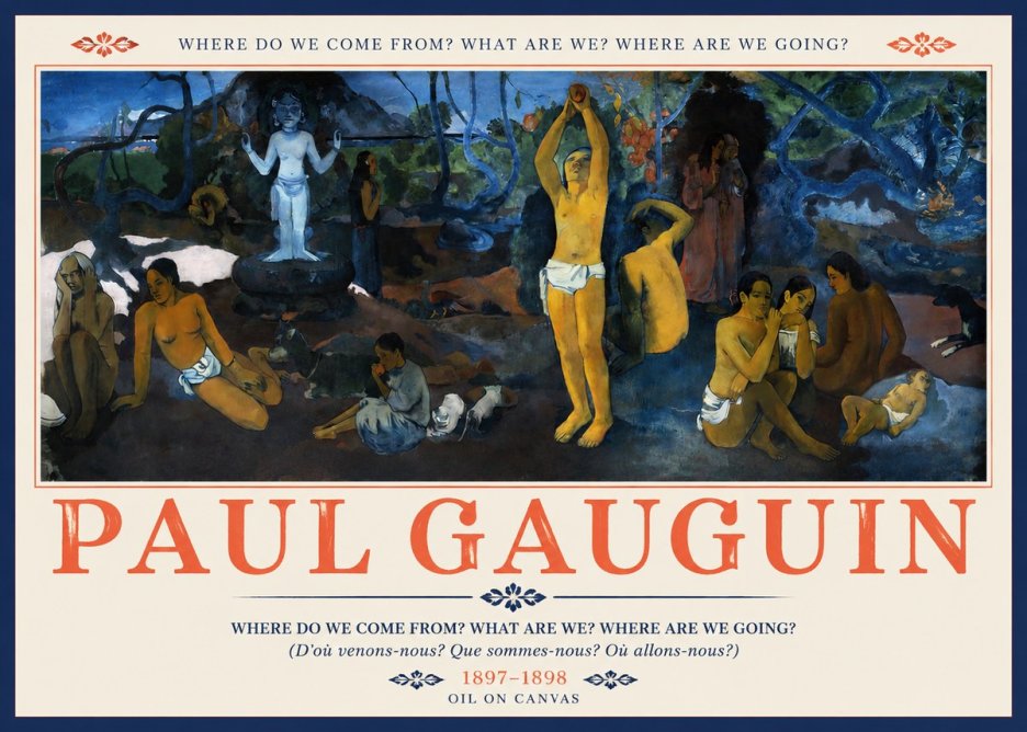 Paul Gauguin D'où Venons Nous? Que Sommes Nous? Où Allons Nous? No3 - Juliste