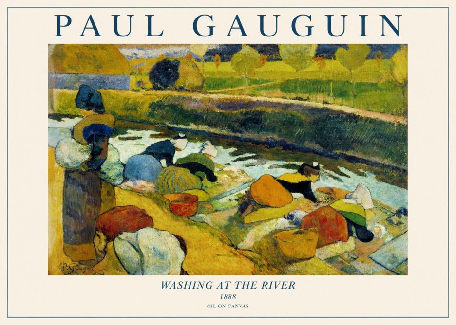 Paul Gauguin Washing at the River No1 - Juliste