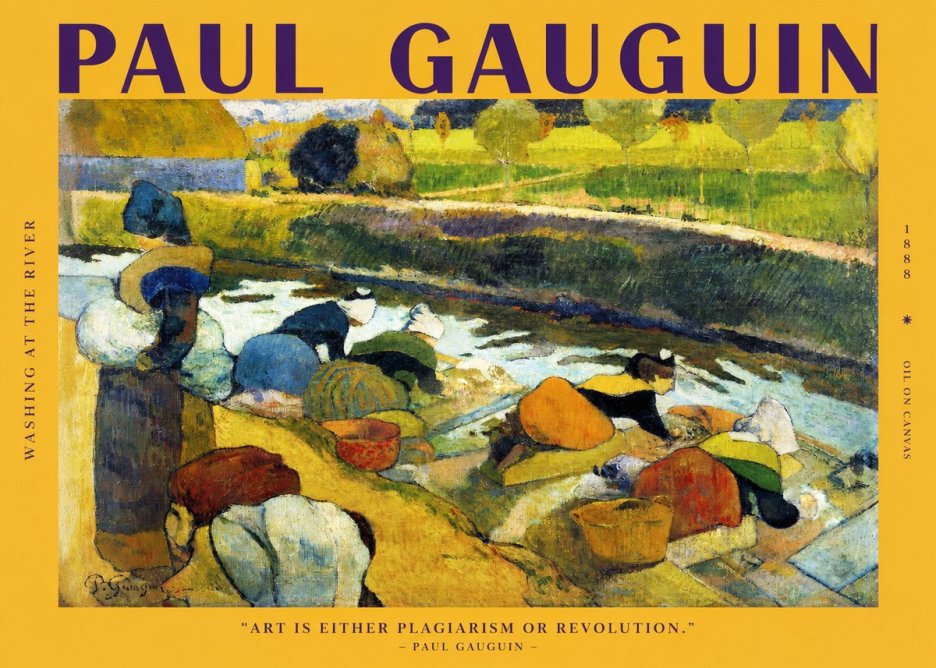 Paul Gauguin Washing at the River No2 - Juliste