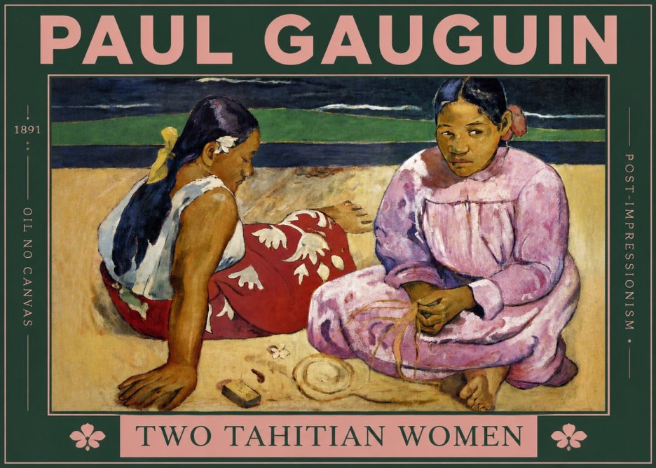 Paul Gauguin Two Tahitian Women III No3 - Juliste