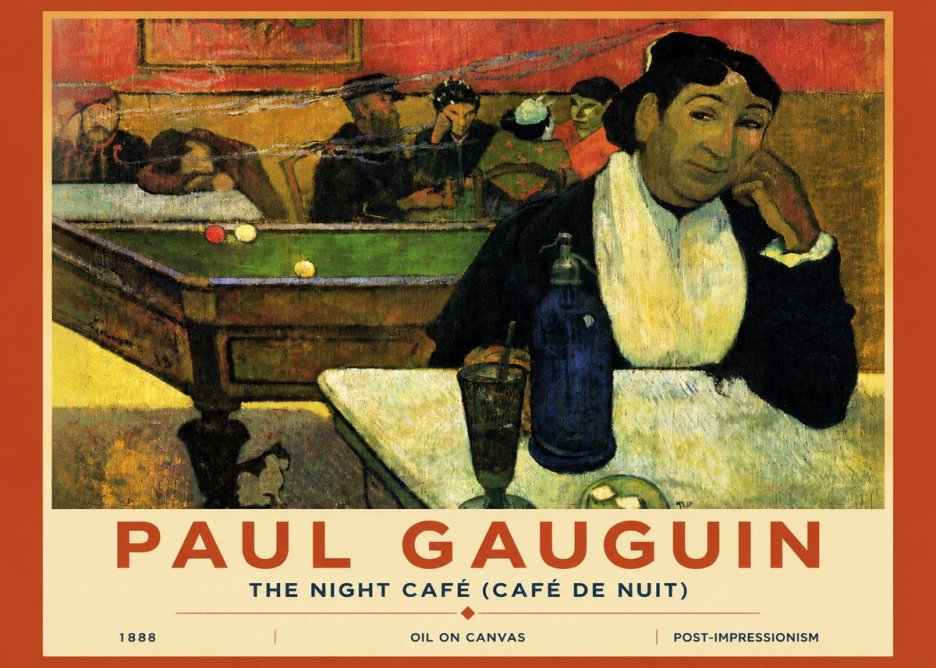 Paul Gauguin The Night Café (Café De Nuit) No4 - Juliste