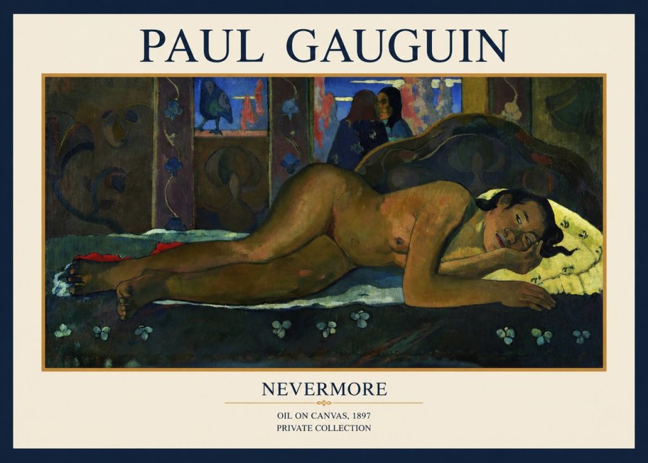 Paul Gauguin Nevermore No1 - Juliste