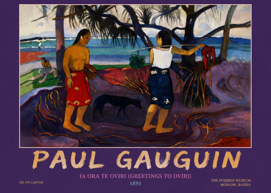 Paul Gauguin Ia Ora Na Te Ovari (I Raro Te Oviri) No4 - Juliste