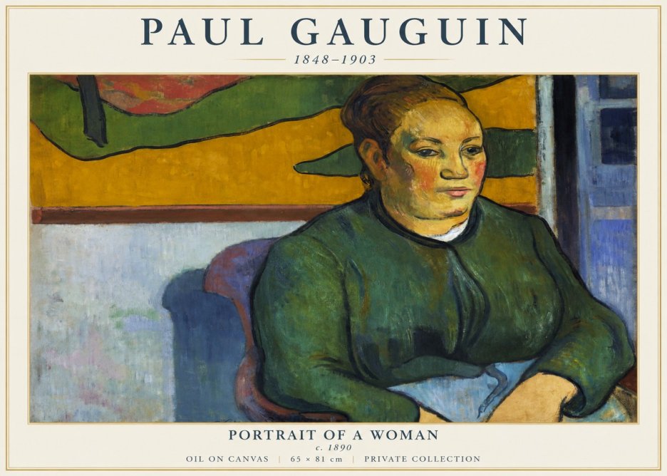 Paul Gauguin Portrait of a Woman No5 - Juliste