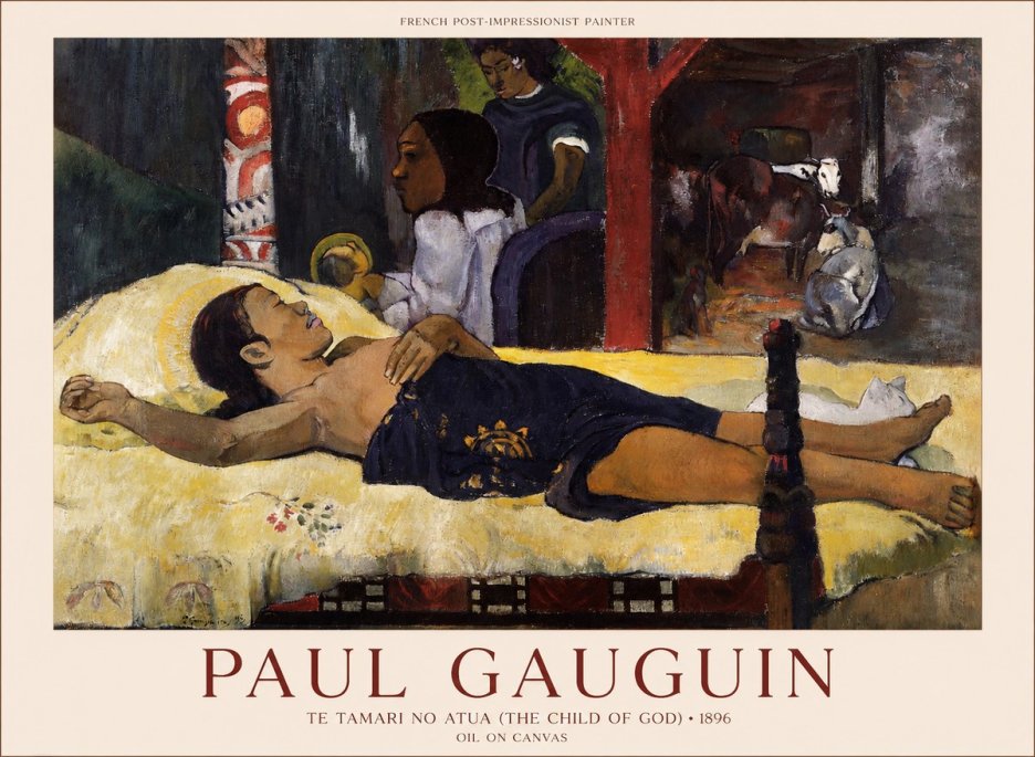 Paul Gauguin Te Tamari No Atua (the Young Man and Death) No5 - Juliste