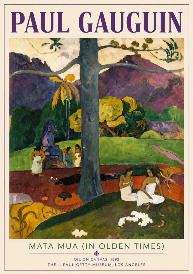 Paul Gauguin Mata Mua (in Olden Times) No6 - Juliste