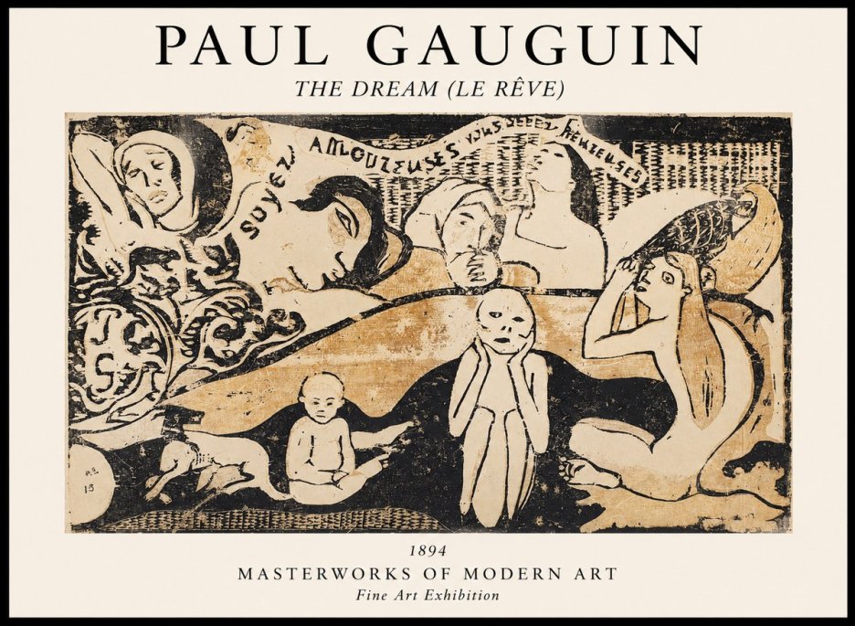 Paul Gauguin The Dream (Le Rêve) No1 - Juliste