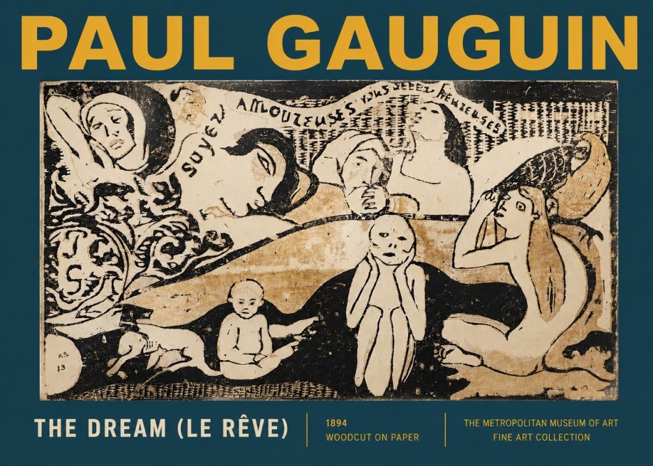 Paul Gauguin The Dream (Le Rêve) No5 - Juliste
