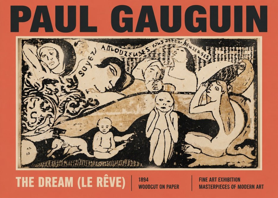 Paul Gauguin The Dream (Le Rêve) No6 - Juliste