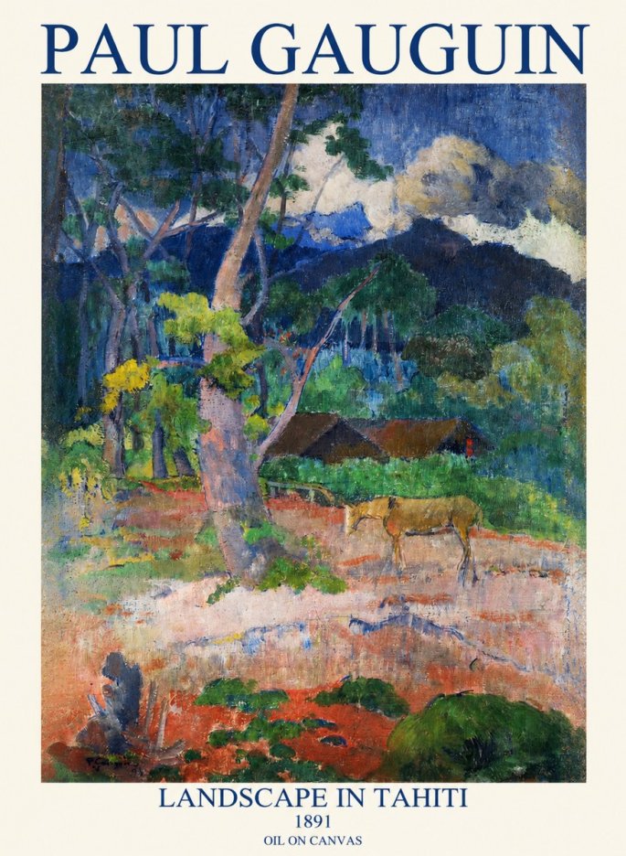 Paul Gauguin Landscape in Tahiti III No1 - Juliste