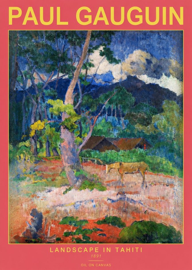 Paul Gauguin Landscape in Tahiti III No2 - Juliste