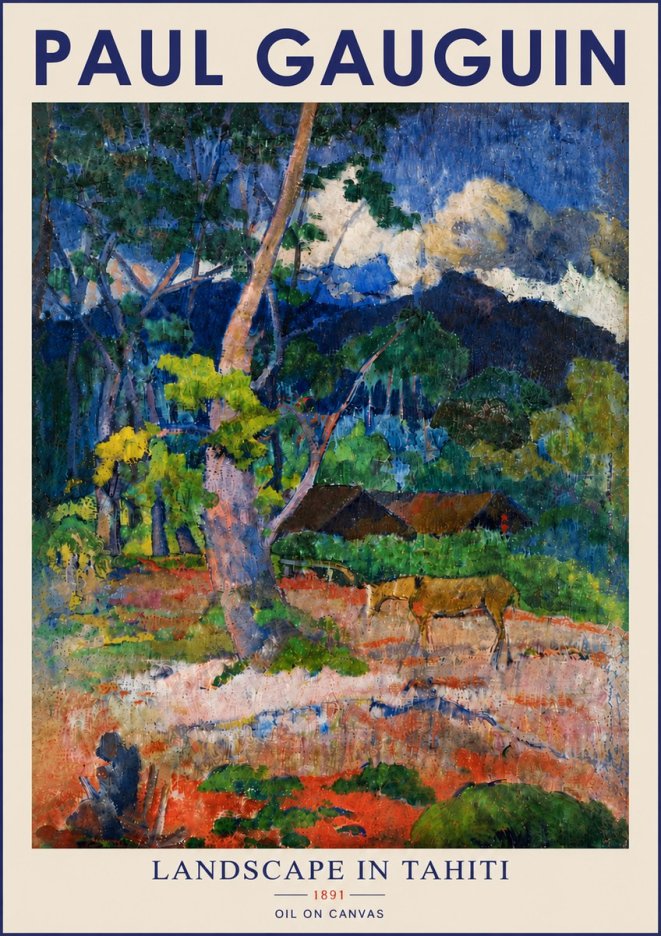 Paul Gauguin Landscape in Tahiti III No5 - Juliste