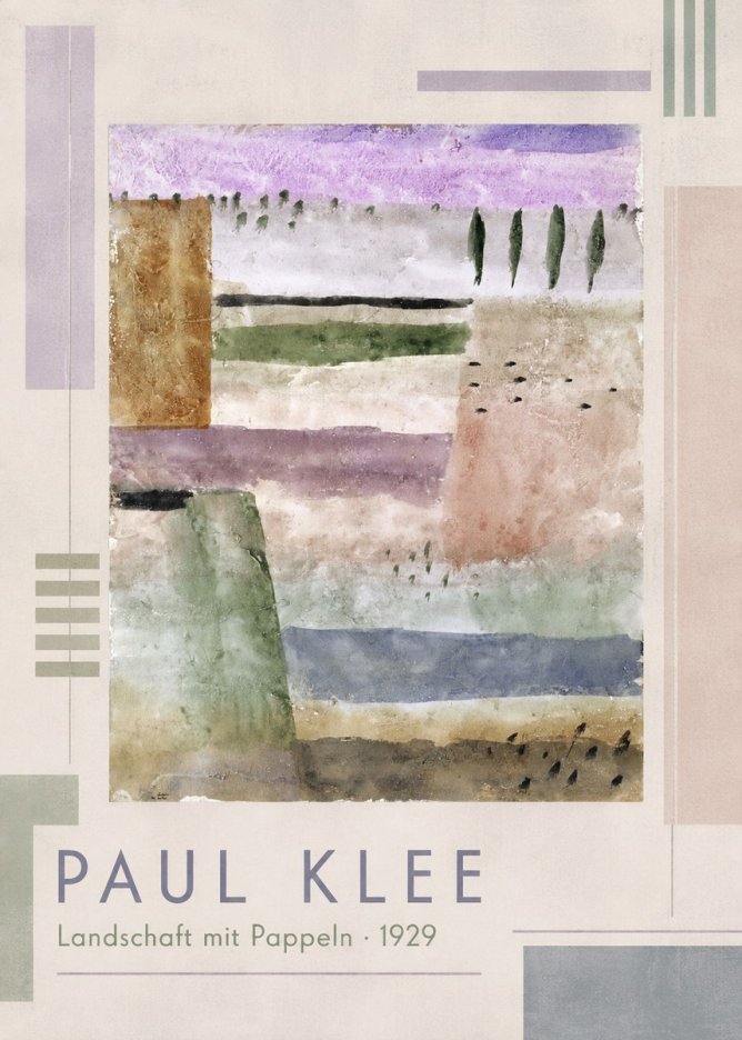 Paul Klee Landschaft Mit Pappeln No1 - Juliste