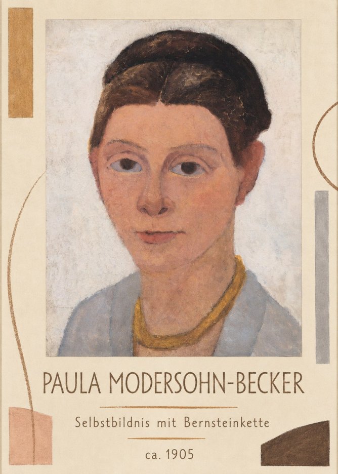 Paula Modersohn-Becker Selbstbildnis Mit Bernsteinkette No1 - Juliste