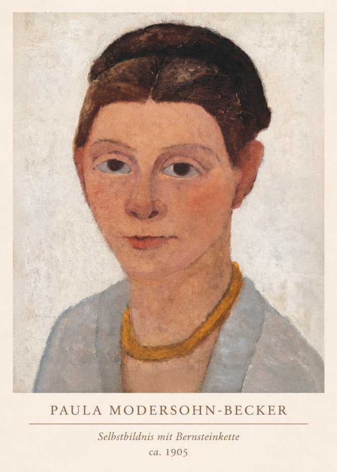 Paula Modersohn-Becker Selbstbildnis Mit Bernsteinkette No6 - Juliste