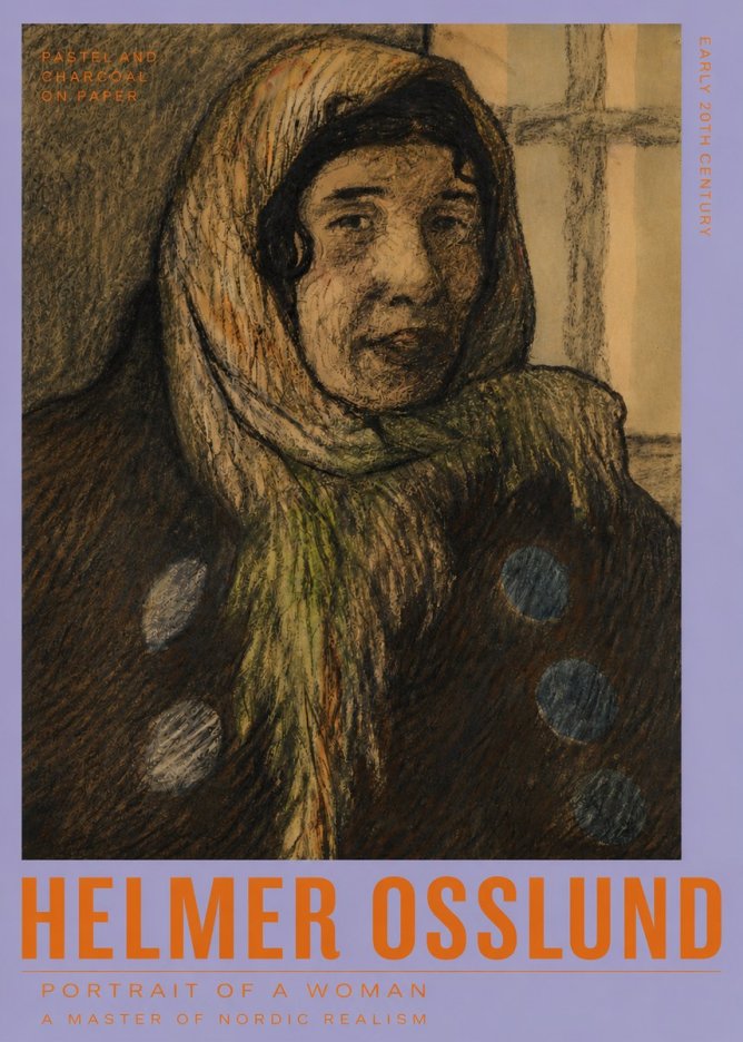 Helmer Osslund Portrait of a Woman No4 - Juliste