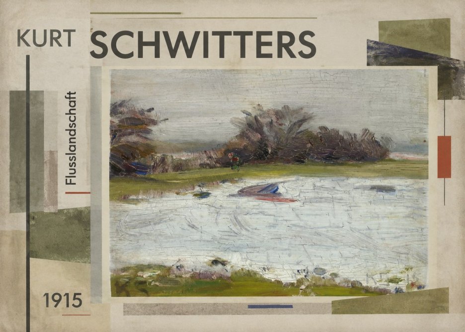 Kurt Schwitters Flusslandschaft No4 - Juliste