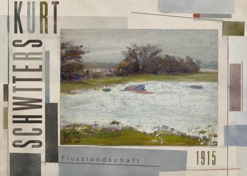 Kurt Schwitters Flusslandschaft No6 - Juliste