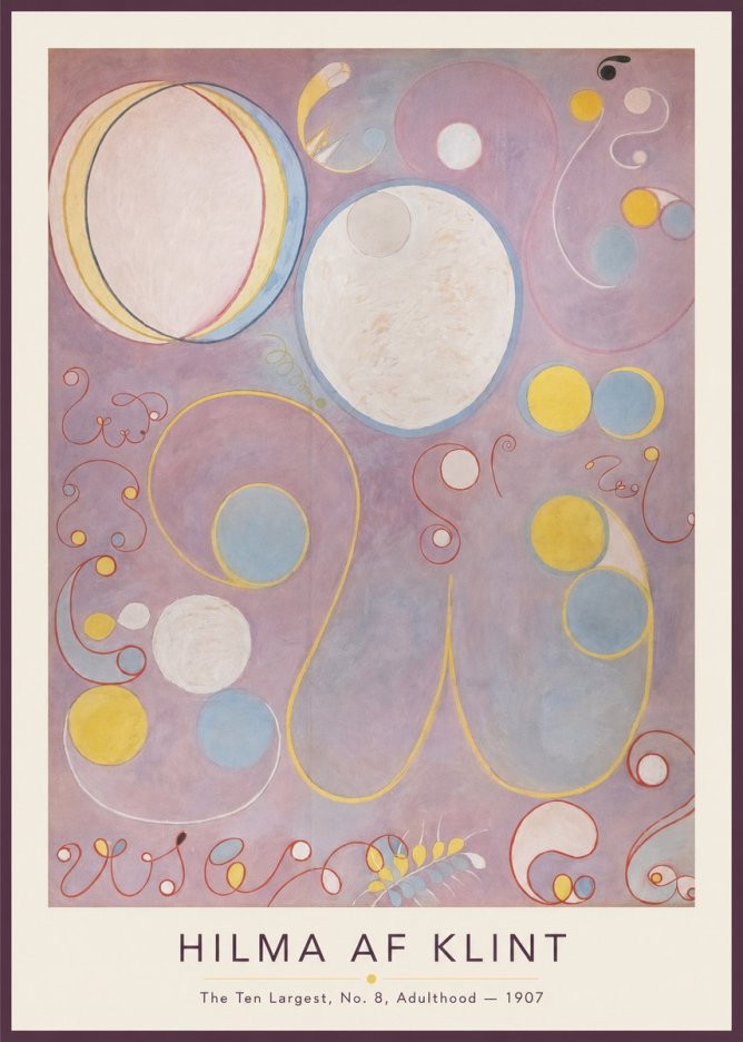 Hilma af Klint The Ten Largest, No. 8, Adulthood No1 - Juliste