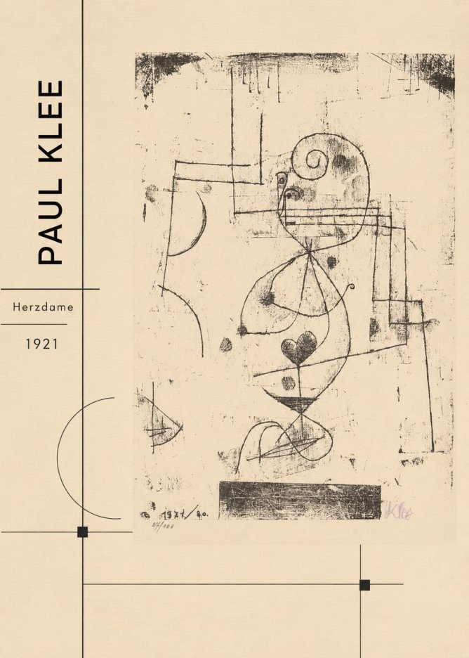 Paul Klee Herzdame No2 - Juliste