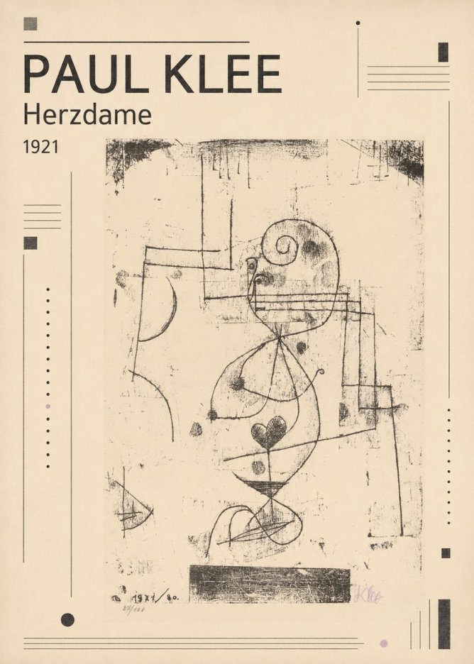 Paul Klee Herzdame No3 - Juliste