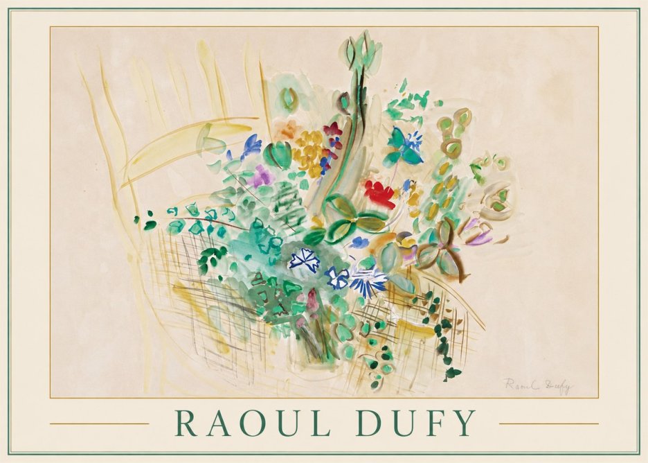 Raoul Dufy Bouquet in a Basket No1 - Juliste