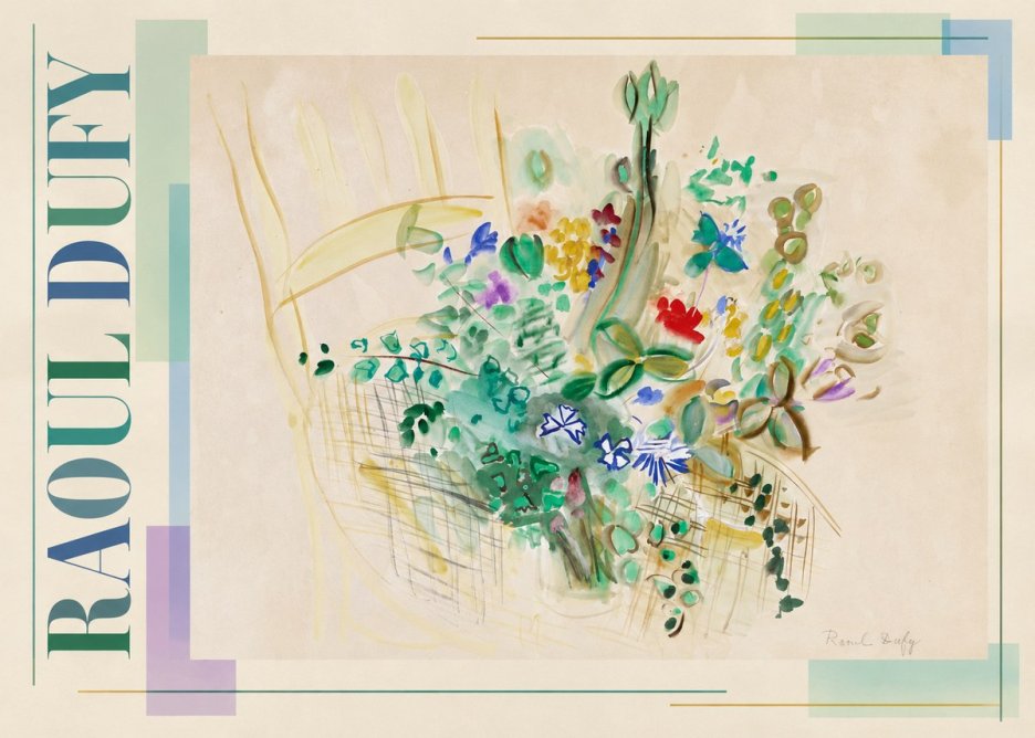 Raoul Dufy Bouquet in a Basket No3 - Juliste