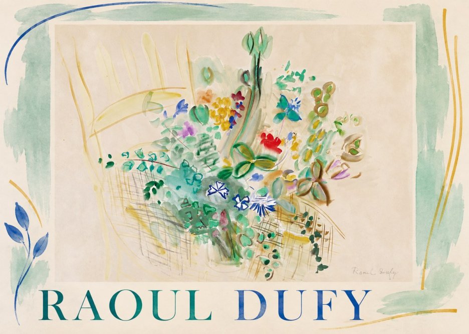 Raoul Dufy Bouquet in a Basket No4 - Juliste