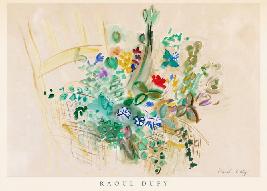 Raoul Dufy Bouquet in a Basket No6 - Juliste