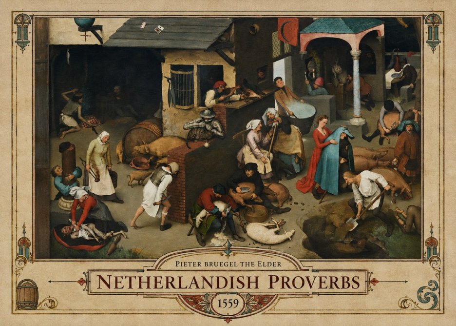 Pieter Bruegel Netherlandish Proverbs VI No6 - Juliste