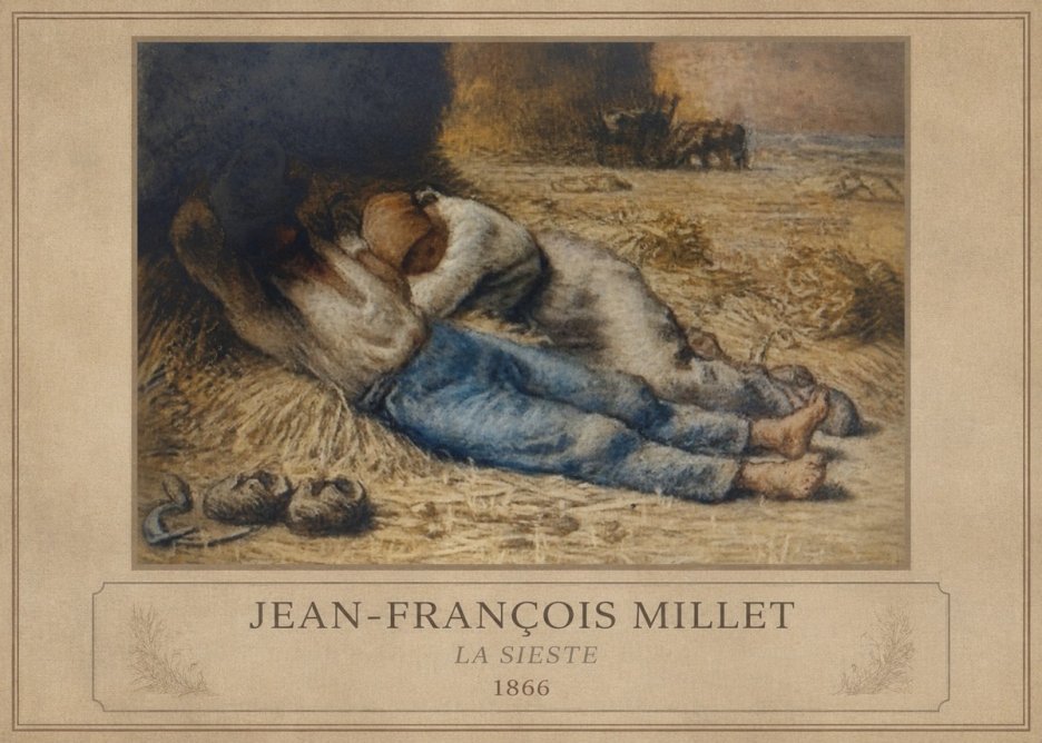 Jean-François Millet La Sieste No1 - Juliste