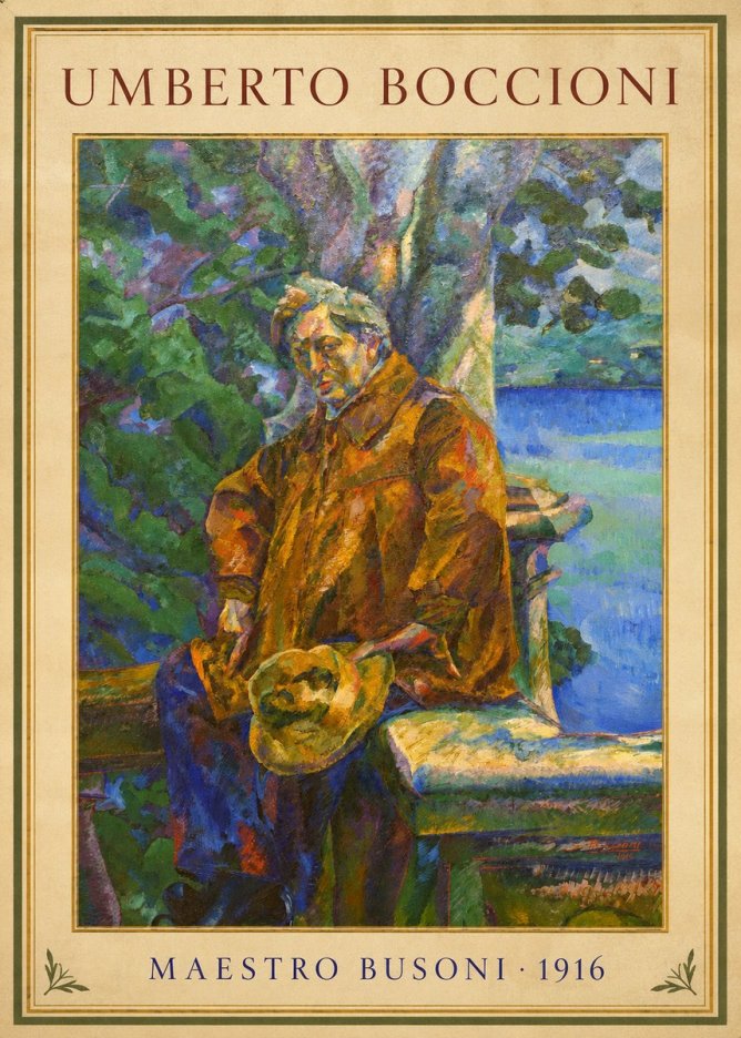 Umberto Boccioni Maestro Busoni No2 - Juliste