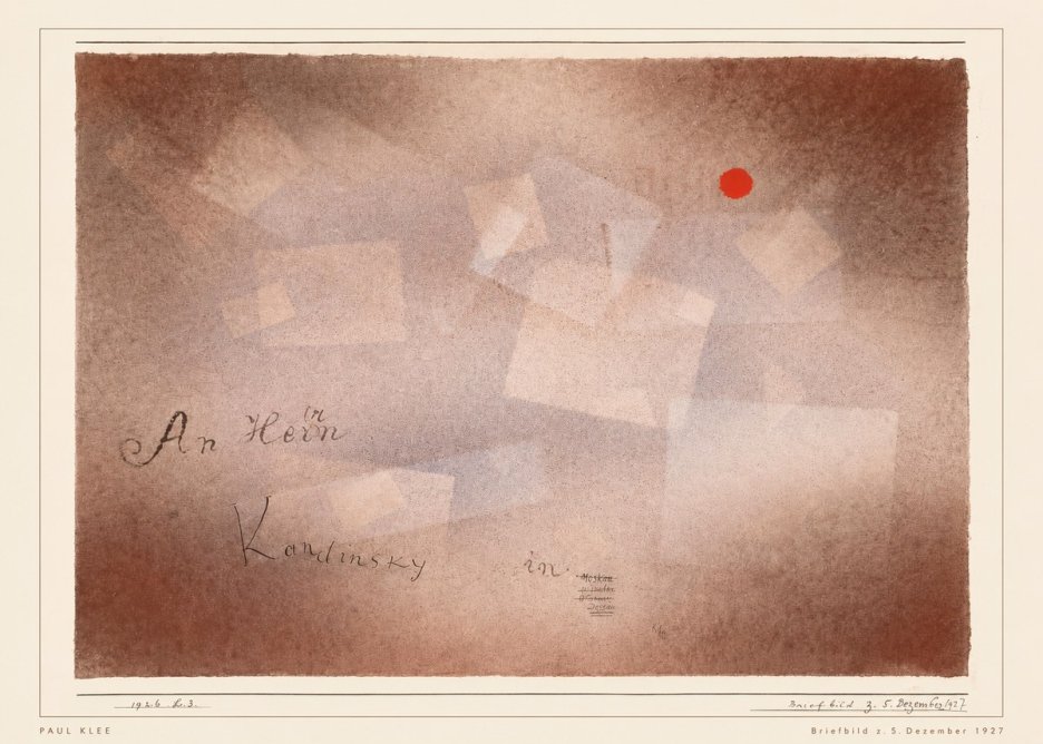 Paul Klee Briefbild Z. 5. Dezember 1927 No5 - Juliste