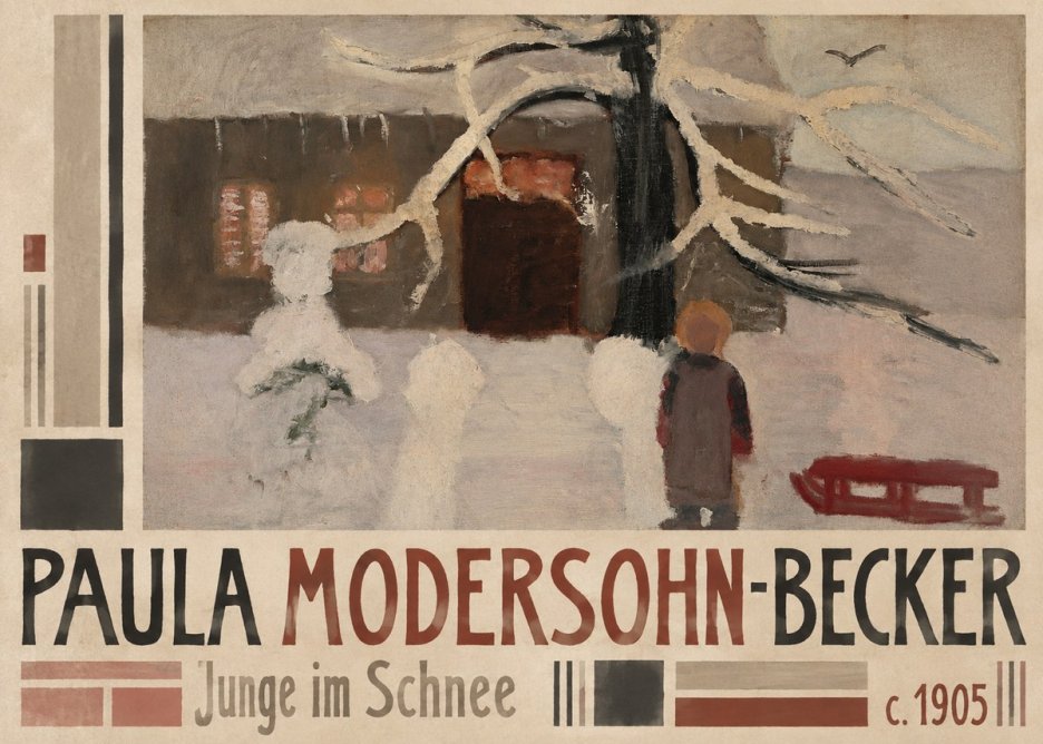 Paula Modersohn-Becker Junge Im Schnee No4 - Juliste