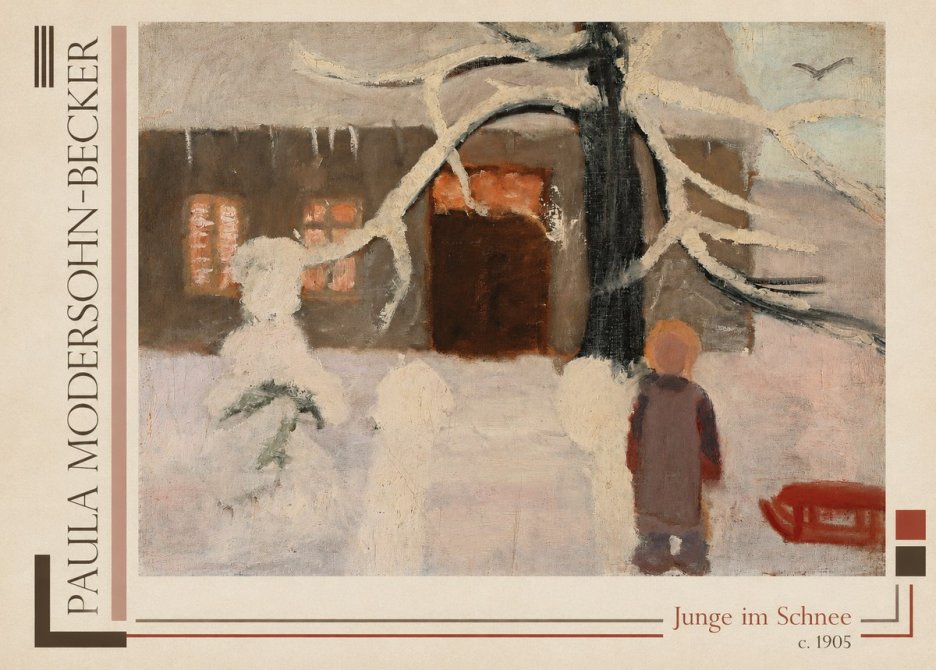 Paula Modersohn-Becker Junge Im Schnee No5 - Juliste