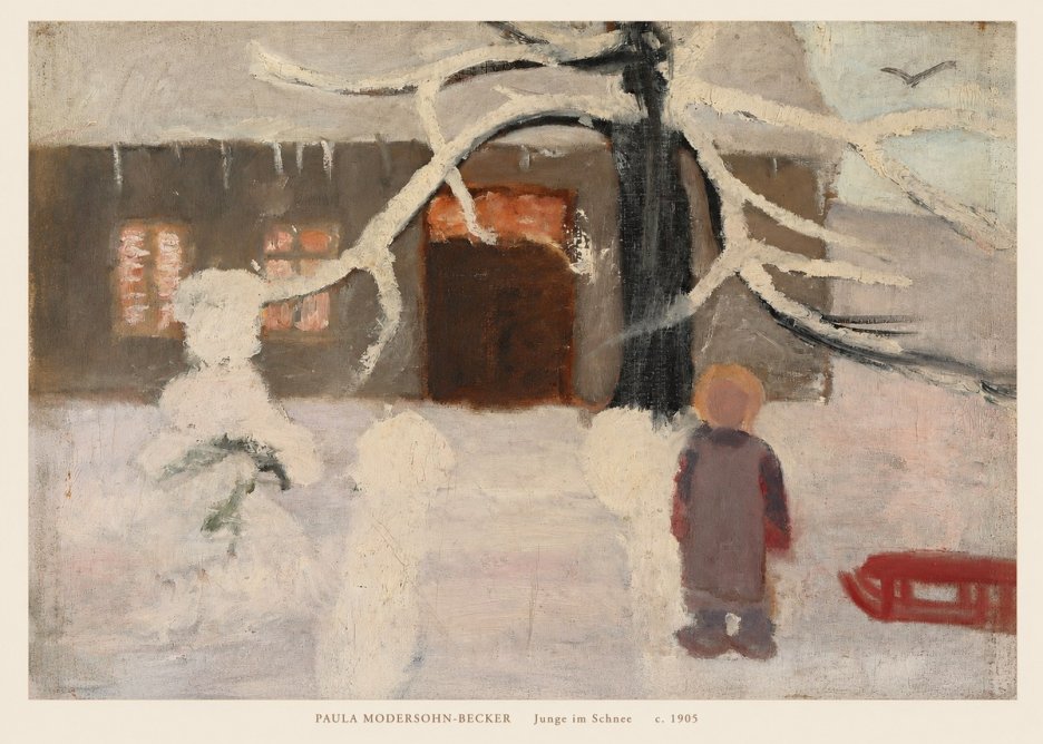 Paula Modersohn-Becker Junge Im Schnee No6 - Juliste