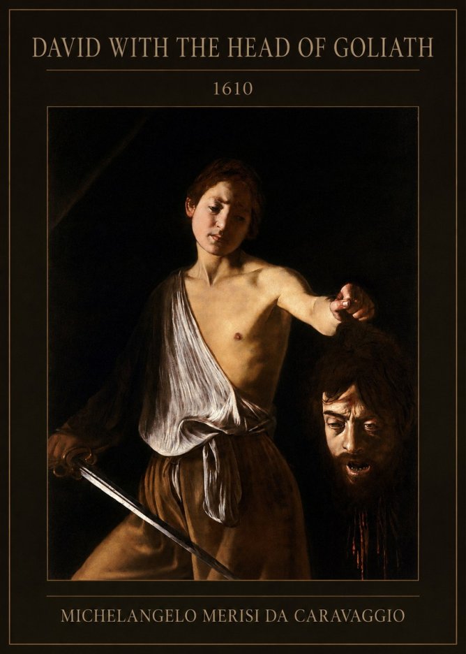 Michelangelo Merisi da Caravaggio David with the Head of Goliath III No1 - Juliste