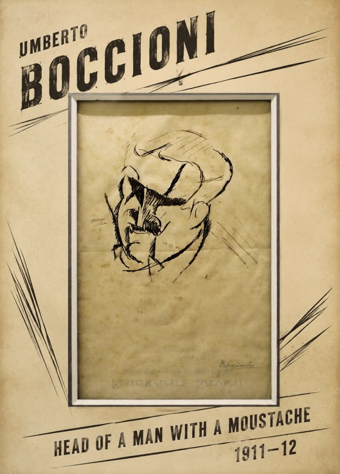 Umberto Boccioni Head of a Man with a Moustache No1 - Juliste