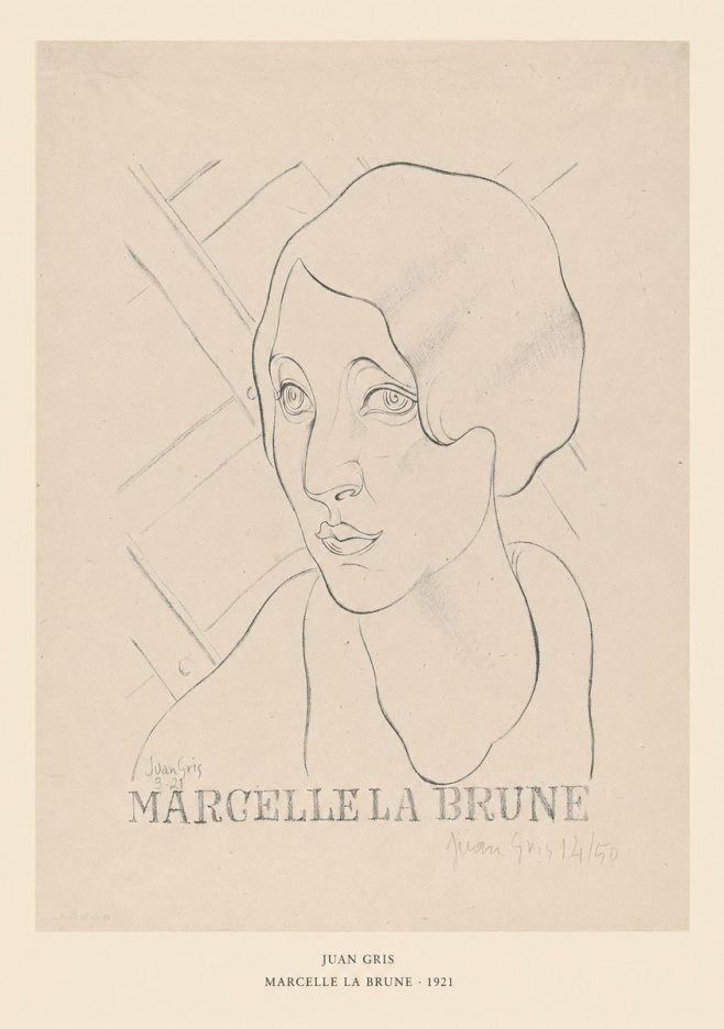 Juan Gris Marcelle La Brune II No6 - Juliste