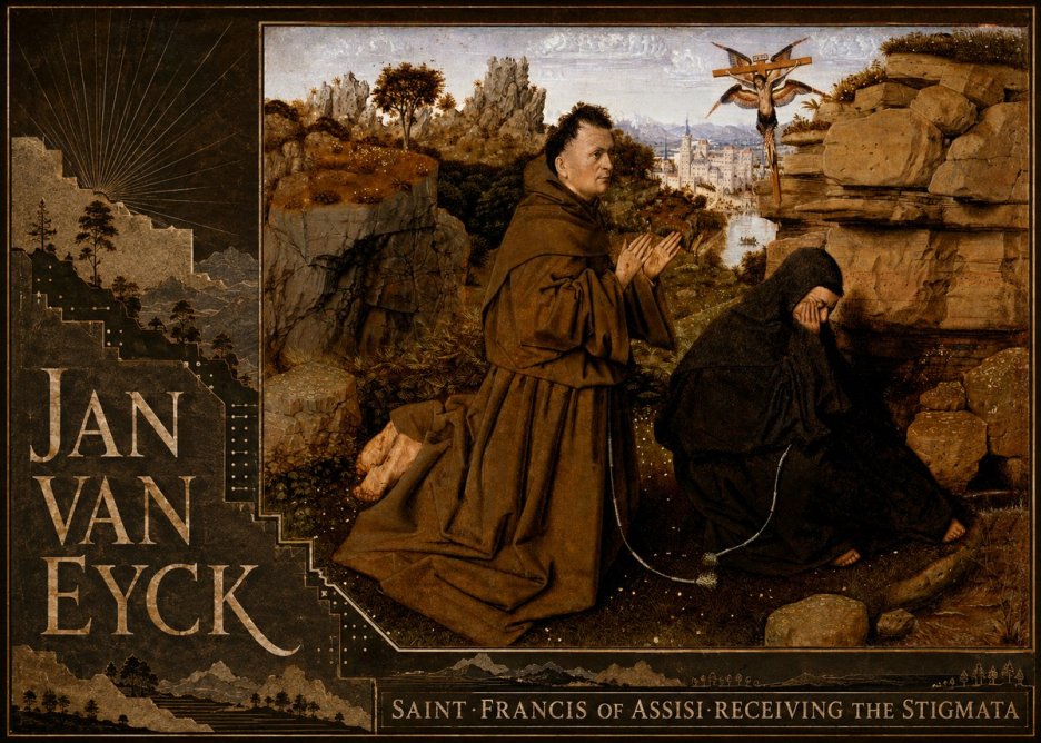 Jan van Eyck Saint Francis of Assisi Receiving the Stigmata No6 - Juliste