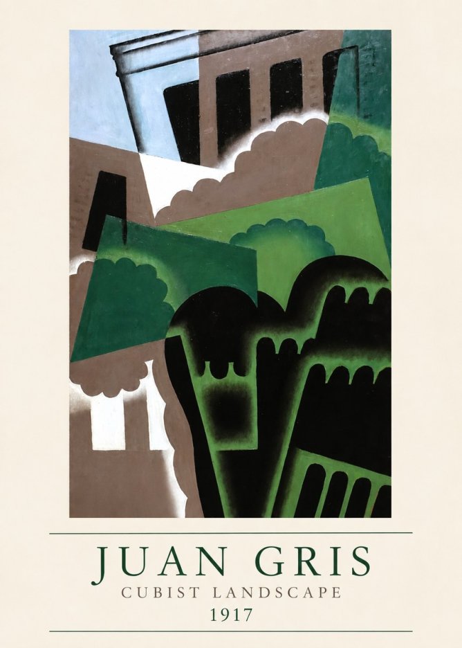 Juan Gris Cubist Landscape No3 - Juliste