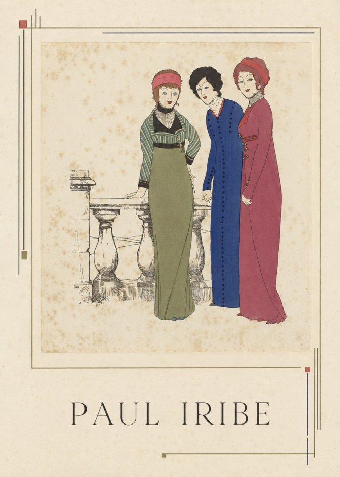 Paul Iribe Fashionable Ladies No2 - Juliste